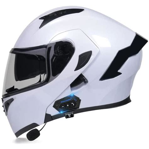 RUMOCOVO Casque Modulable Moto Bluetooth Intégral Casque avec Haut