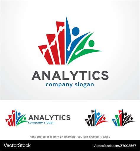 Analytics logo template design Royalty Free Vector Image