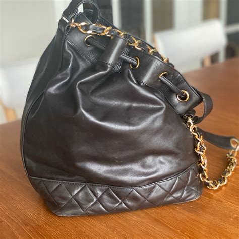 Chanel Calf Skin Bucket Bag Gem