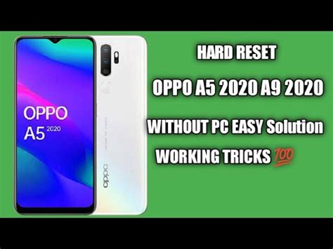 OPPO A5 2020 A9 2020 Hard Reset WITHOUT PC EASY Solution YouTube