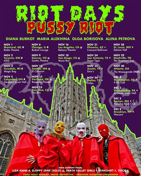Pussy Riot Announce Fall North American Tour Dj Discjockey