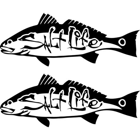 Salt Life Redfish Fishing 27 Die Cut Decals Stickers - DecalsHouse