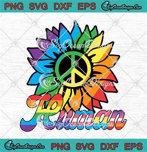 Human Sunflower Lgbt Pride Svg Support Lgbt Gay Pride Svg Png Cricut File