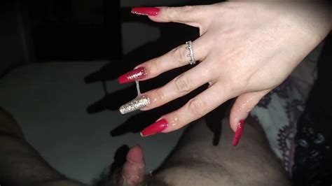 Precum Dripping Handjob With Red Long Nails Cumblast Porn Videos T