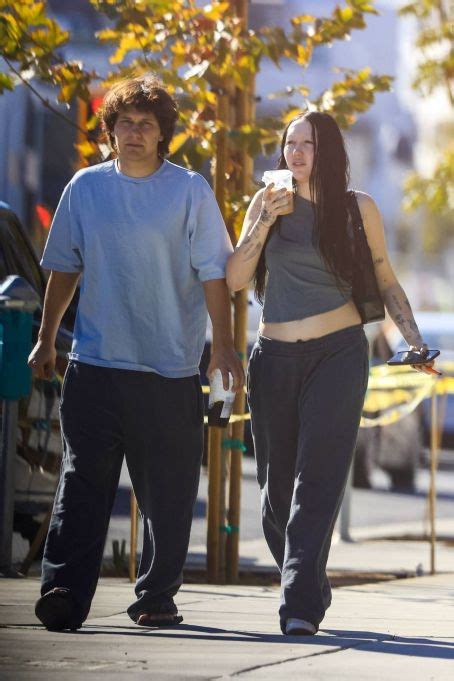 Noah Cyrus With Her Fiancé Pinkus Seen While Taking A Stroll In West