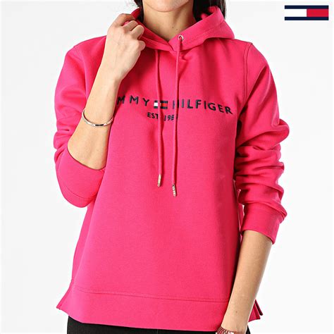 Tommy Hilfiger Sweat Capuche Femme Essential 1279 Fuchsia