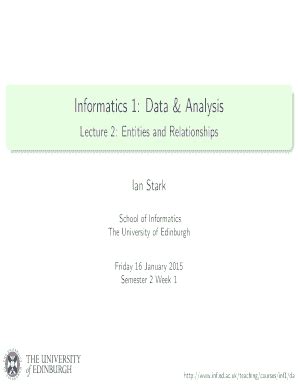 Fillable Online Blog Inf Ed Ac Informatics 1 Data Analysis Lecture 2