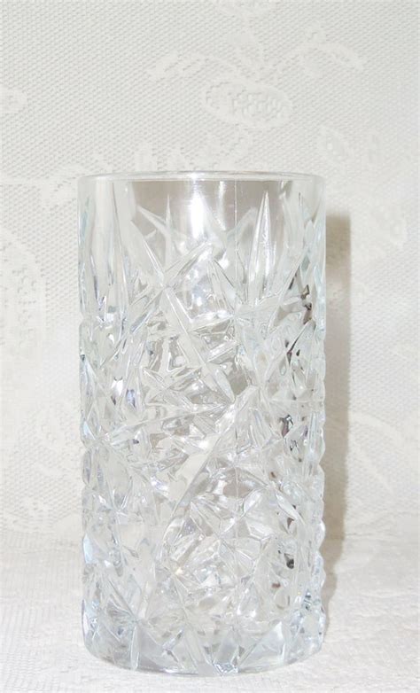 Vintage Cut Lead Crystal Vase Lead Crystal Vase Vintage