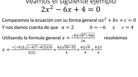 Resolviendo Una Ecuación Cuadrática Utilizando La Formula General Youtube