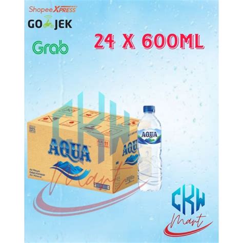 Jual Aqua Botol 600ml Air Mineral Botol Shopee Indonesia