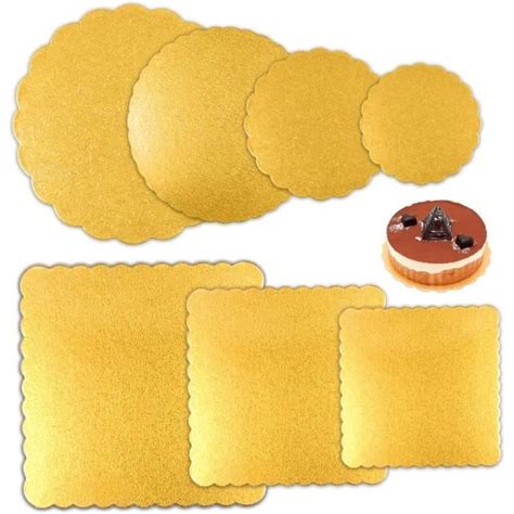 Support Gateau Rond et Carré Carton Bases Gâteau 7PCS Planches Gâteau