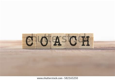 Coach Word Written Wooden Cube Stock Photo Shutterstock