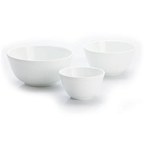 Mosser Glass Handmade Kitchen Mixing Bowls White Set of 3 Sizes - Walmart.com