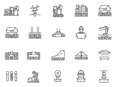 Geotechnical Engineering Icons Behance