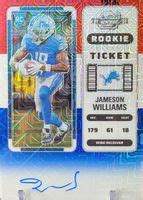 Jameson Williams 2022 Contenders Optic 124 Rookie Ticket Auto Red