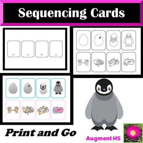 4 Step Sequencing Pictures Printable Cards and Graphic Organiser ...