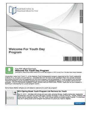 Fillable Online Sample Welcome Speeches For Youth Day Hol Es Fax