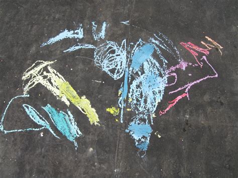 Moth and Sparrow: Chalk Art