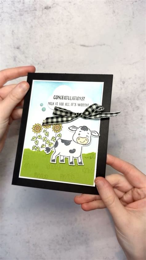 Stampin Up Cutest Cows Card In 2024 Stampin Up Birthday Cards