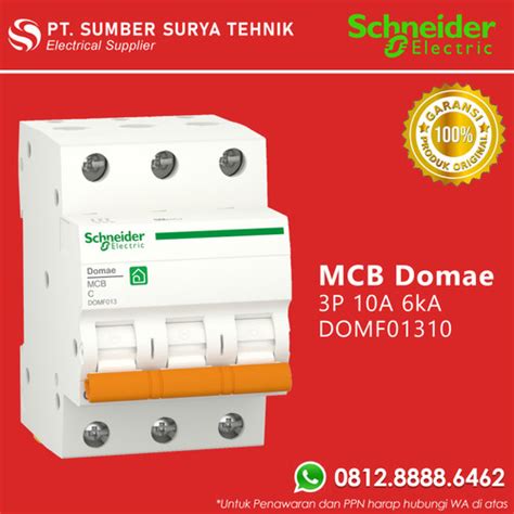 Jual MCB 3P 10A 6kA DOMF01310 Domae Saklar Mini Circuit Breaker