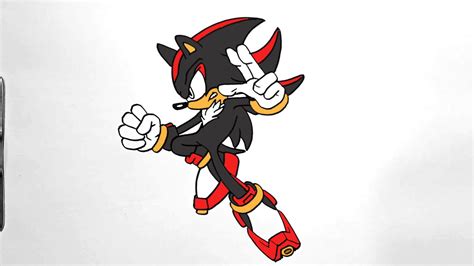 How To Draw Shadow Sonic The Hedgehog Youtube