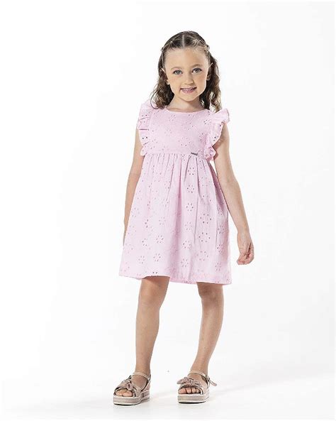 Vestido Infantil Menina Laise Rosa Vrasalon Since