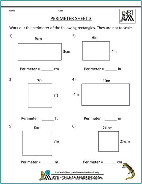 Perimeter And Area Worksheet Grade 3 Peryvalues