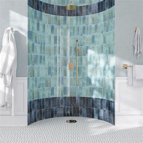 Luna Sky 2 5x8 Ceramic Subway Tiles Blue Ceramic Wall Tiles