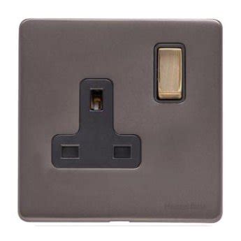 Heritage Brass Verona Matt Bronze A Single Socket With Antique Brass