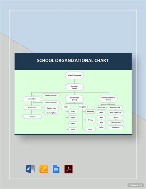 Instantly Download School Organizational Chart Template, Sample ...