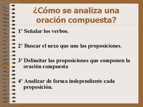 ORACIONES COMPUESTAS COORDINADAS Cmo Se Analiza Una Oracin