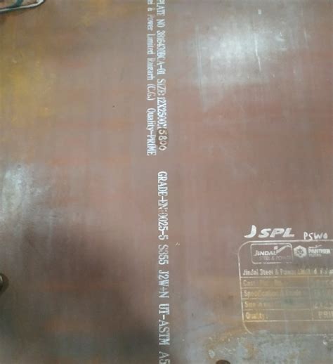 Hot Rolled Rectangular S J W STEEL PLATE Steel Grade En S J W N Thickness
