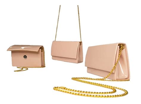 Bolsa Social Feminina Nude Verniz Festa Madrinha Casamento Mercado Livre