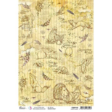 Ciao Bella Rice Paper A4 Aesop S Fables Michaels