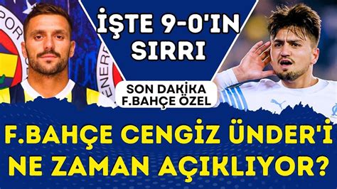 Fenerbahçe Cengiz Ünder ile anlaştı Zimbru maçı Transferde yeni