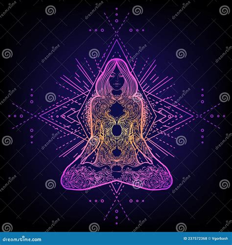 Sacred Geometry And Boo Symbol Set Ayurveda Sign Of Harmony And