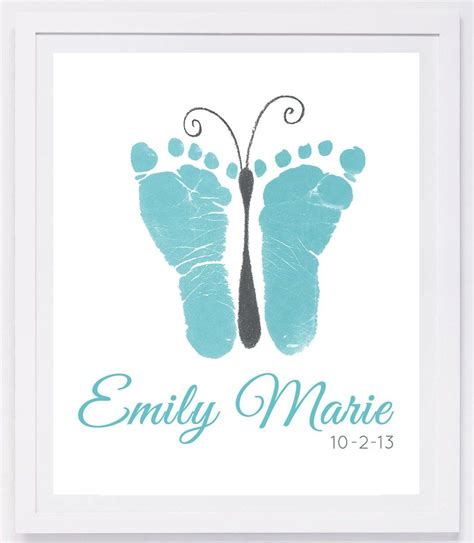 Baby footprint art, Footprint art, Baby art projects