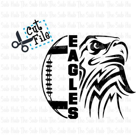 Eagles Football Svg Cricut Silhouette Eps Dxf Png Etsy