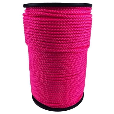 10mm Pink Braided Polypropylene Bondage Rope 100 Metre Reel