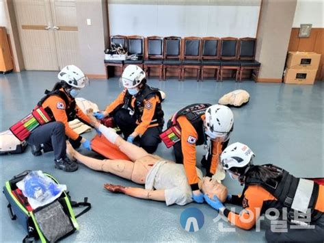 홍천소방서 전국소방기술경연대회 구급분야 1등 향해 구슬땀 신아일보