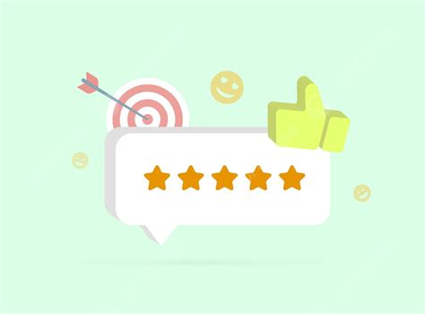 5star Rating And Positive Feedback For Satisfied Customer Vector