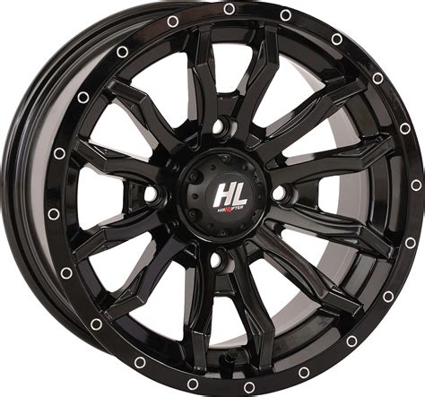 Kit 4 AMS M1 Evil Tires 32x10 14 On High Lifter HL21 Black Wheels POL