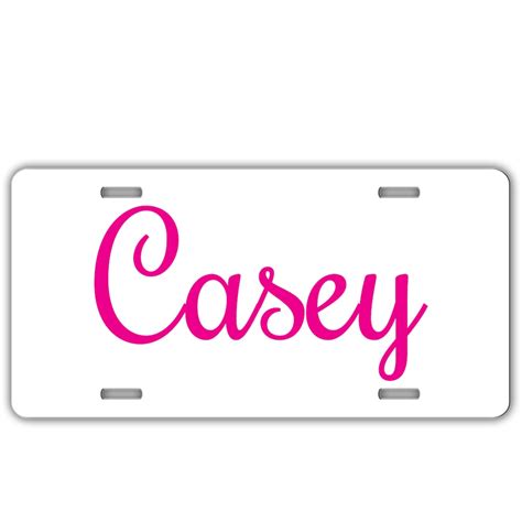 Personalized Custom Name License Plate 20 Vibrant Colors And 18 Popular Fonts To Choose