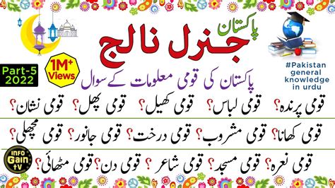 Pakistan General Knowledge Questions And Answers In Urdu Part