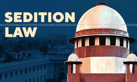 Breaking Supreme Court Refers Challenge To Sedition Law To A Bench Of