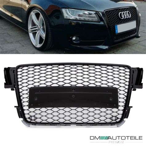 Kühlergrill Grill Wabendesign hochglanz Schwarz lackiert passt für Audi