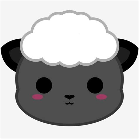 Cute Black Sheep Head PNG and PSD for Free Download