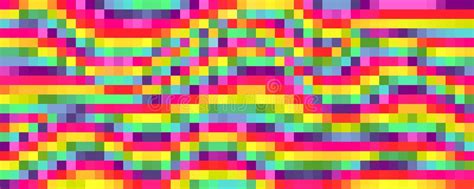 Abstract Multi Colours Background Pixel Style Rainbow Colours Stock