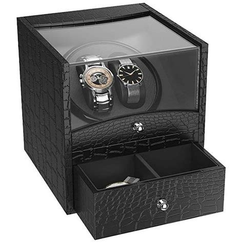 Critiron Automatic Watch Winder Pu Leather Rotating Dual Watches