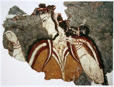 The Lady From Mycenae As Depicted In A Fresco At Mycenae Mainland